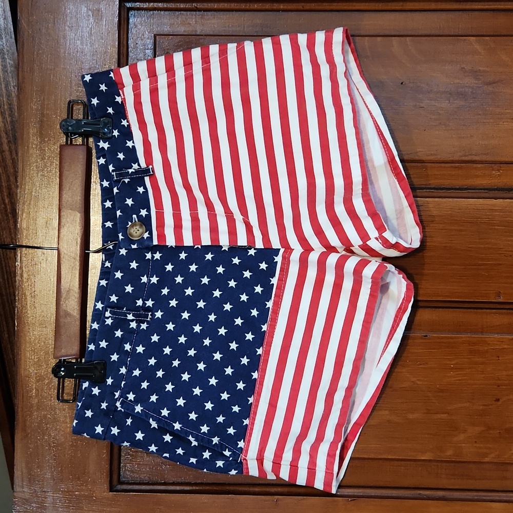 Gently worn Chubbies Miss Mericas Flag shorts